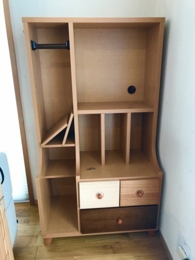 学用品・ランドセル収納ラック★洋服掛け