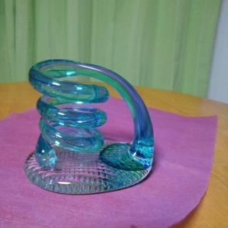 手作りガラス　ペン立て　レア品