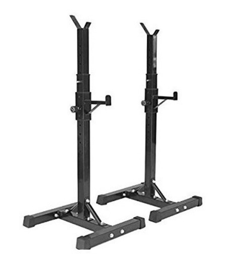 バーベルスタンド（高さ可変）、Wシャフトセット