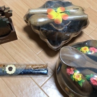 サラダボウル、小皿、コースター、箸【未使用あり】の画像