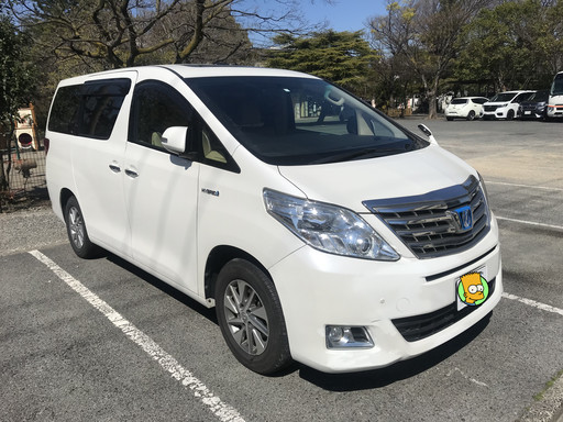 トヨタ　H25年アルファードハイブリッド7人乗り アルファード HV X 両側電動 サンルーフ リアモニター*4WD* サイドカメラ　走行4万km
