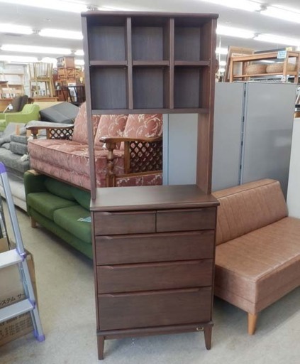 PayPay対応 スイートデコレーション カップボード 食器棚 スリムラック キッチンボード レンジボード キャビネット ハイタイプ セパレート 木目 ブラウン 幅65㎝ 高さ180㎝ スイデコ 札幌市西区西野