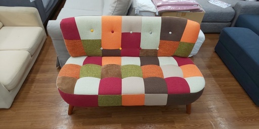 美品！！！　2人掛けパッチワークソファー