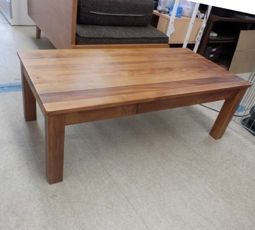 PayPay対応 長谷川産業  センターテーブル リビングテーブル ローテーブル 木製 天然木 引出し付き ちゃぶ台 ヴィンテージ風 座卓 幅110㎝ スイートデコレーション スイデコ 札幌市西区西野