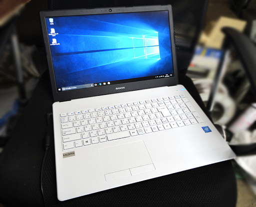 難あり mouse ノートパソコン Win10 4.00GB m-Book B シリーズ MB-B500E ホワイト 札幌市 白石区 東札幌