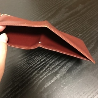 カルティエ 札入れ 二つ折り財布 マスト コンパクト レザー 赤 レッド ワインの画像