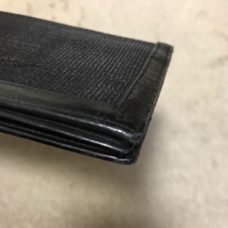 コンテス 札入れ 長財布 ホースヘアー レザー 黒の画像