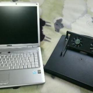 【中古】ノートパソコン dell デル windows10 pro搭載 1.86Ghz メモリ1GB 32bit おまけ冷却ファン台付き★【美品】の画像