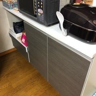 5/15に処分 値下げ カップボード 食器棚 棚 収納 人工大理...