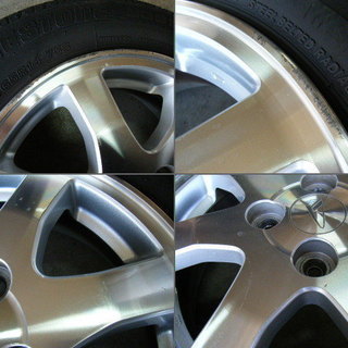 ダイハツ　純正アルミホイールタイヤセット 14インチ 4.5J PCD100 4穴 OFF+45　タイヤ155-65R14 です。の画像