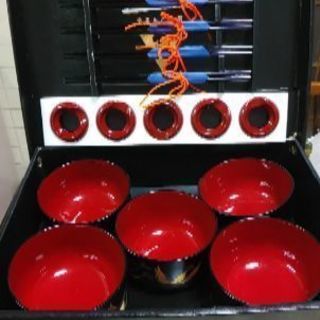【値下げ！】やまもと寛斎　汁椀、箸、箸置き各5、菓子器1　16点...