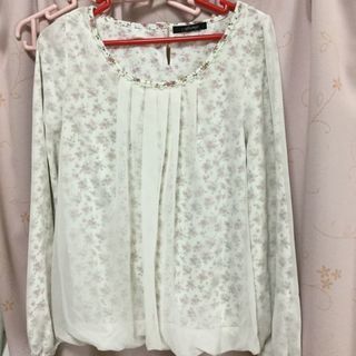 あげます　花柄　シフォン　カットソー