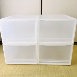 無印良品  引出式収納ケース  ４個セットの画像