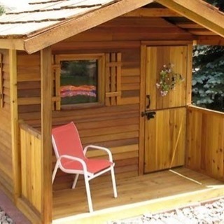 庭に子供用の小屋作ってください。