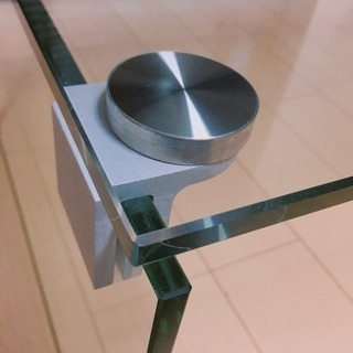 美品 神奈川 手渡し ガラステーブル フランフラン インテリアの画像