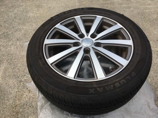 【売切れ】5穴16インチ美アルミ6.5J & 205タイヤ4本set