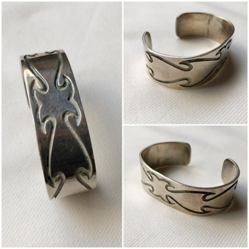 ヴィンテージ シルバーバングル 925 アンティーク