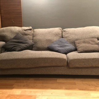 3人がけソファ  0円無料！の画像