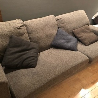 3人がけソファ  0円無料！の画像