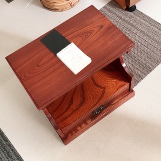 【訳あり】【長期展示在庫品】【欅の電話台】