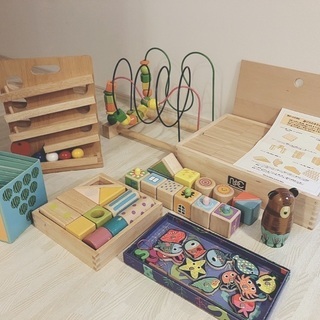 木のおもちゃ一式(ニチガン他)
