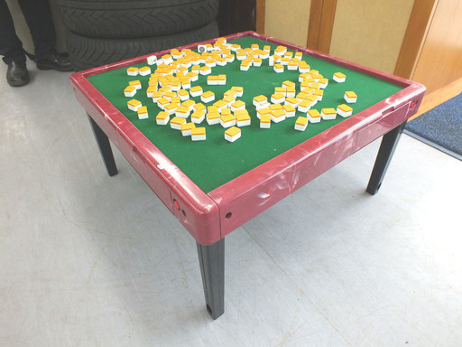 PayPay可 手稲リサイクル 　半自動麻雀卓ジャンクル　座卓マージャン　専用牌付き　￥36,800