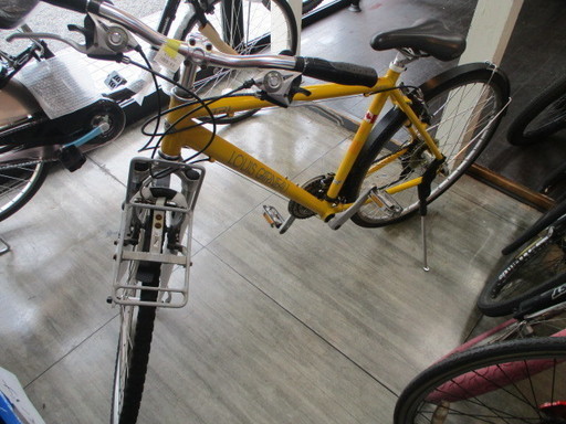 【エコプラス小倉南店】クロスバイク ルイガノ イエロー 3×8段変速 スタッフ向井オススメ(^^♪ 中古車 自転車 チャリ スポーツ車 ロードバイク LOUIS GARNEAU U128Y11522