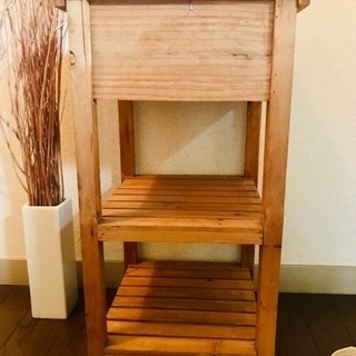 Salut!アンティークシダーキャビネット コンソール サイドテーブルの画像