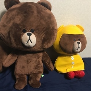 LINE ブラウン ぬいぐるみ＆バッグの画像