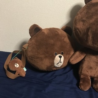 LINE ブラウン ぬいぐるみ＆バッグの画像