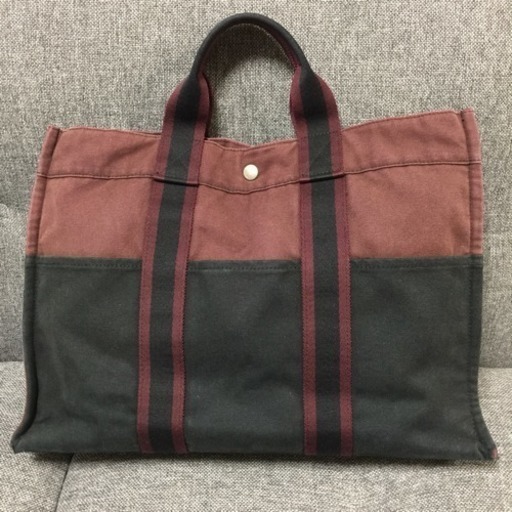 HERMES エルメスデニムバッグ フールトゥPM バイカラー