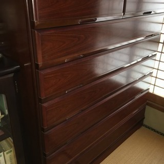 ☆東京都江東区より☆全国家具工業連合会 和箪笥 和タンス 和服収納5段の画像