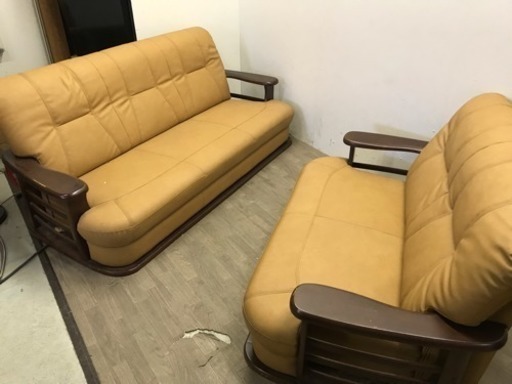041106☆2人掛け、3人掛けソファー 現状渡し☆