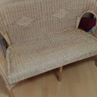 値下げします♪ニトリのラタンベンチ