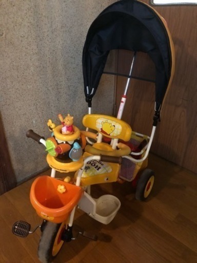 受付終了【代理出品】値下げ‼︎プーさんの三輪車