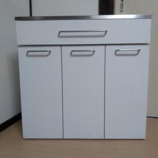 家具調分別ゴミ箱◎レンジ台◎ステンレストップ