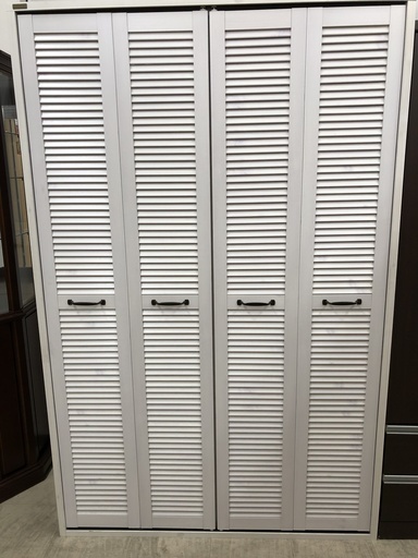 【終了】J85  佐藤産業 CERISE ルーバークローゼット　木目調　クローゼット　ワードローブ　120cm幅