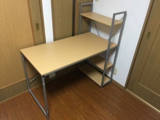 お取引中【美品】ラック付きデスク (左右入れ替え可能)