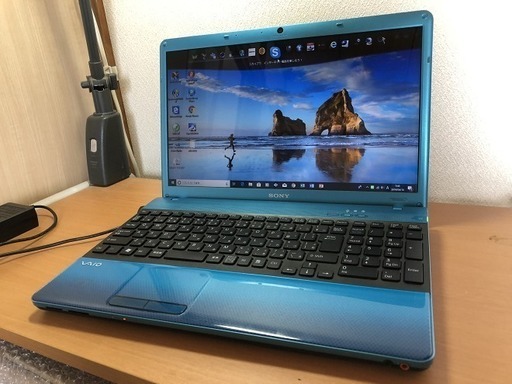 受付けを一時ストップ致します。中古動作良好　SONY VAIO VPCEB29FJ ブルー　Core i5 新品SSD240GB メモリ4GB