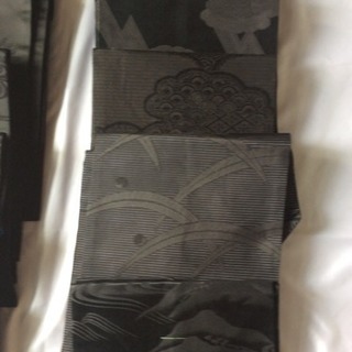 無料 0円 和装 喪服 着物 帯 多数あり 手芸用としてもどうぞ 和服 黒の画像