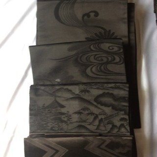 無料 0円 和装 喪服 着物 帯 多数あり 手芸用としてもどうぞ 和服 黒の画像