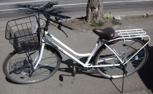 南12条店 シティサイクル 27インチ  6段変速 ホワイト