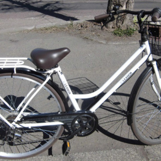 南12条店 シティサイクル 27インチ 6段変速 ホワイト