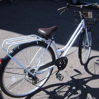 南12条店 シティサイクル 27インチ 6段変速 ホワイト
