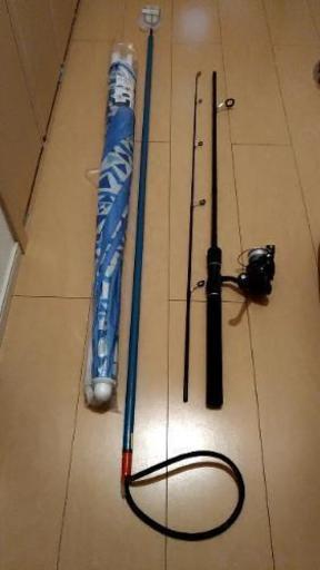 水場長物大処分！！  釣竿（バスロッド）・ビーチパラソル・モリ