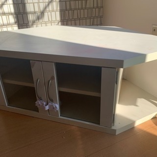 コーナー置き用☆テレビ台 ホワイト 