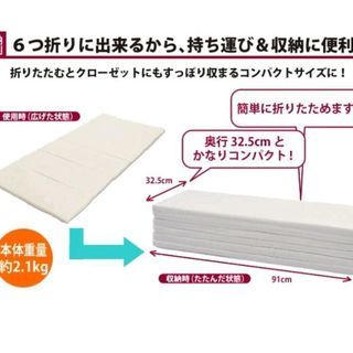 6つ折りマットレスの画像