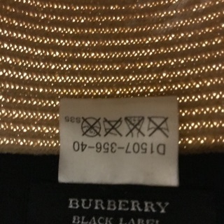 バーバリー ブラックレーベル 麦わら帽子の画像