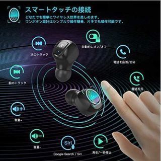 Bluetooth5.0ワイヤレスイヤホン【令和モデル IPX7完全防水】の画像