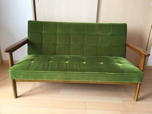 カリモク60  Kチェア モケットグリーン